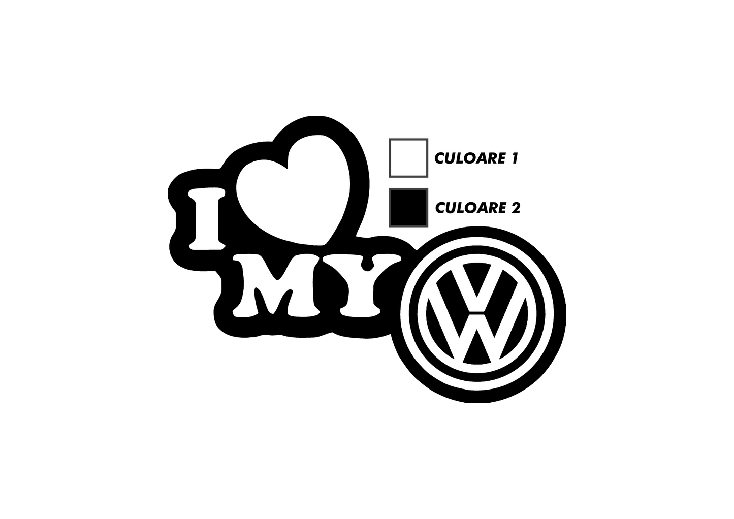 Sticker - I LOVE MY VOLKSWAGEN